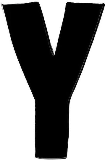 Sign with Text in Black Color 3cm 6308000000019