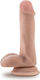 Dr. Skin Plus Posable Glass Dildo with Balls and Suction Cup Vanilla 15cm