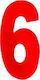 Sign with Number in Orange Color 15cm 6308010000136