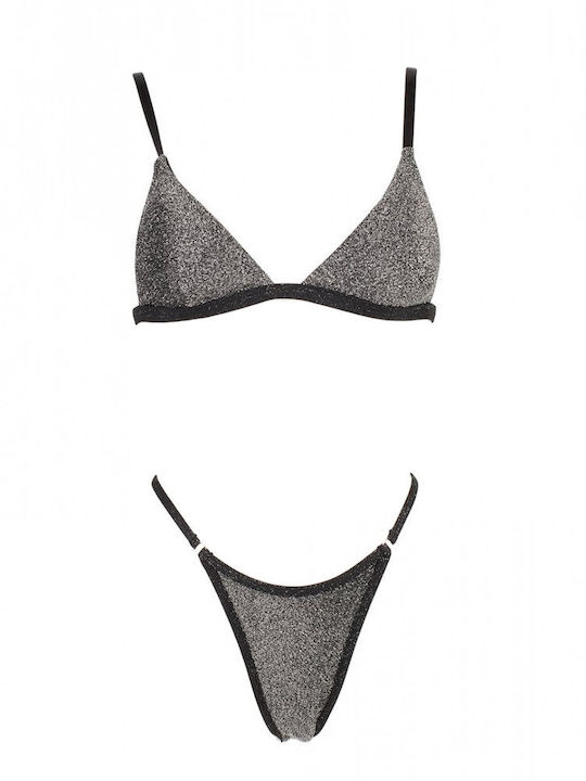 Set Bikini Brasil Silber Ασημί