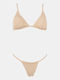 Set Bikini Triangle with Removable Padding and Brazil Bottom Beige
