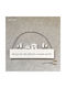 Synchronia Hanging Wall Decor Handmade White Concrete 11x0.5x4cm