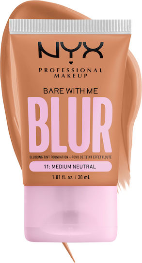 NYX Professional Makeup Bare With Me Blur Liquid Make Up 11 Medium Neutral 30ml