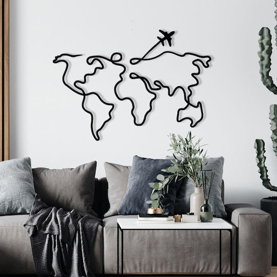 Decorative Black Mozzafiato Silhouette Made of Metal 60x42cm