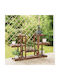 vidaXL Brown Wooden Wall Decor 110x73cm