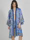 Ble Resort Collection Women's Mini Kimono Beachwear White