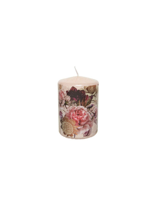 Scented Candle Pink 7x10cm 1pcs