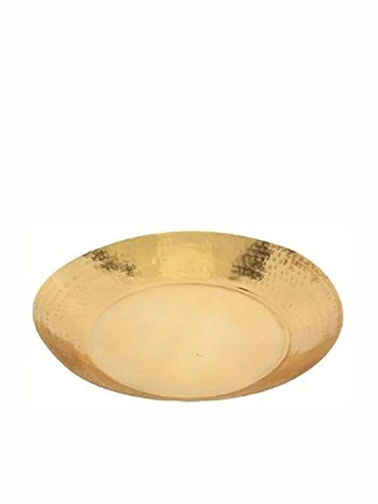 Metallic Round Decorative Tray Σφυρήλατος