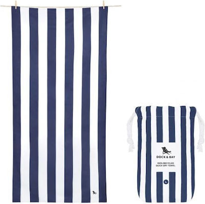 Dock & Bay Quick Dry Beach Towel Whitsunday Blue 160x90cm.