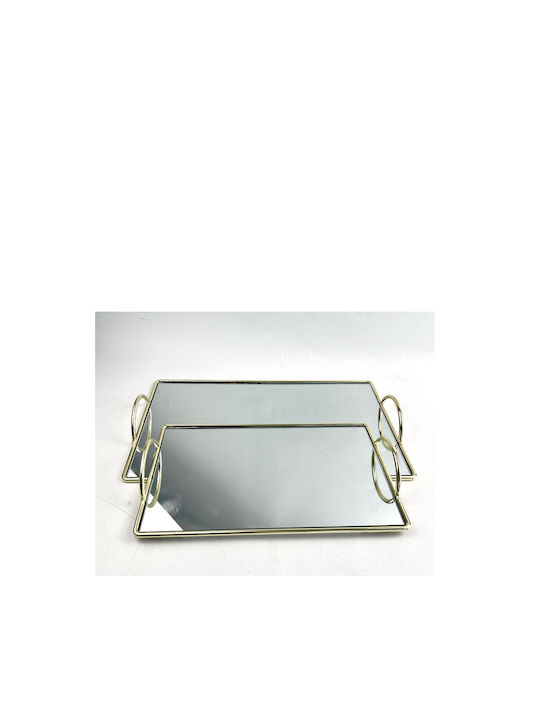 Paperpack Net Metallic Decorative Tray with Mirror