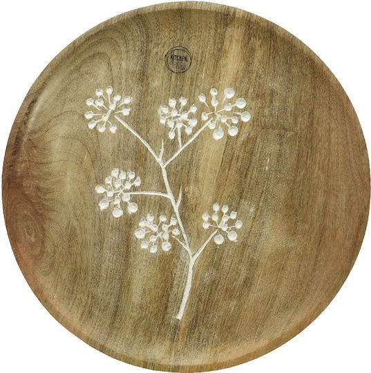 Kaemingk Διακοσμητικός Δίσκος Hölzernes Rund 32x32cm 1Stück