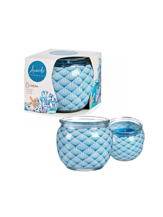 Scented Candle Jar Blue 7.6x6.5cm 1pcs