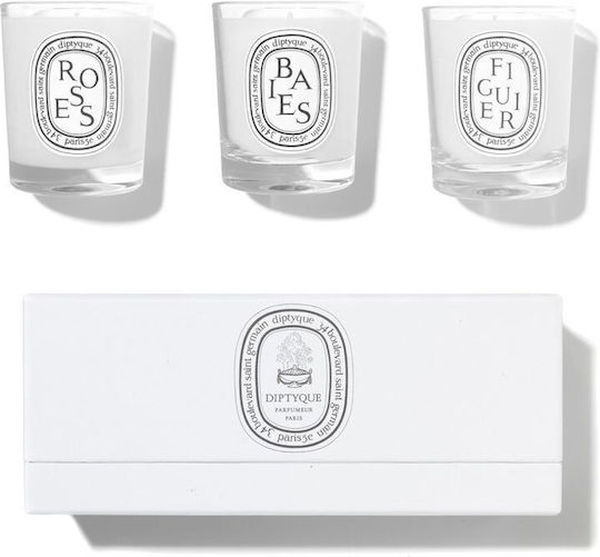 Diptyque Αρωματικό Κερί σε Βάζο Λευκό 70gr 3τμχ