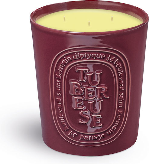 Diptyque Scented Candle Jar with Scent Tubereuse Burgundy 600gr 1pcs