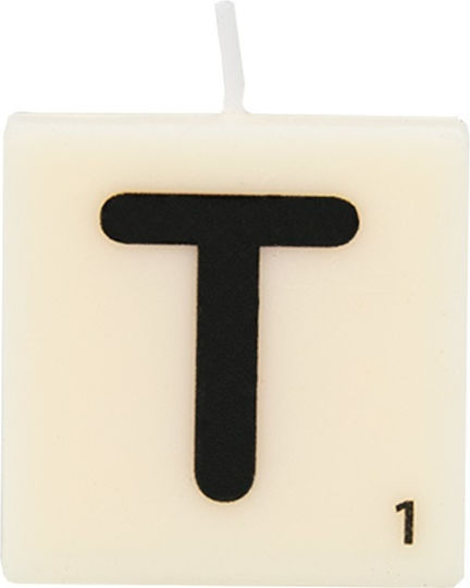 The Gift Label Decorative Candle Ecru 4x4cm 1pcs