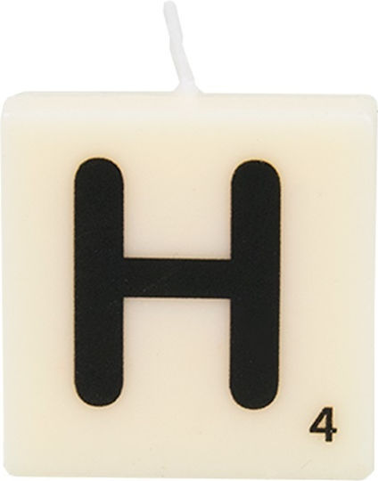 The Gift Label Decorative Candle Ecru 4x4cm 1pcs