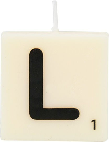 The Gift Label Διακοσμητικό Κερί Εκρού 4x4εκ.
