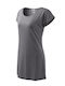Summer Mini Athletic Dress T-Shirt Short Sleeve Grey
