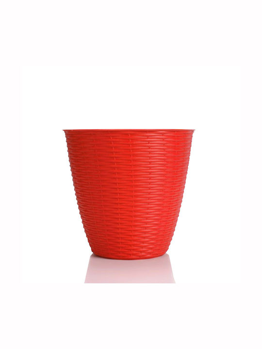 Bama Planter Plastic Red 24x24x22cm.