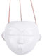 Present Time Hanging Planter Porcelain White 12x12x15.2cm. with Total Height 66 cm