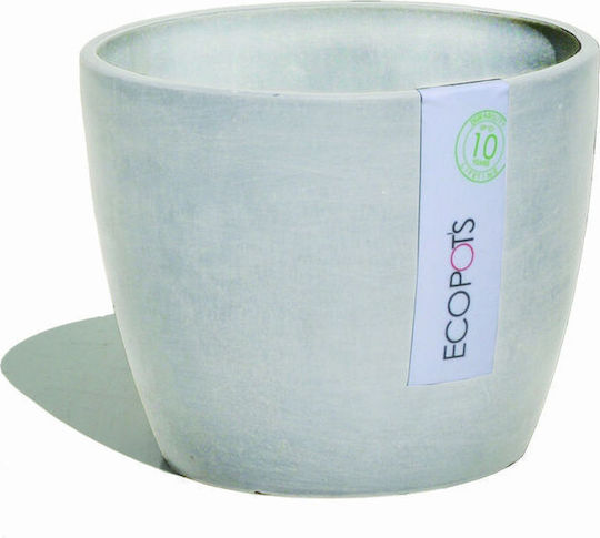 Ecopots Stockholm Κασπώ Πλαστικό Λευκό 16x16x12.5εκ.