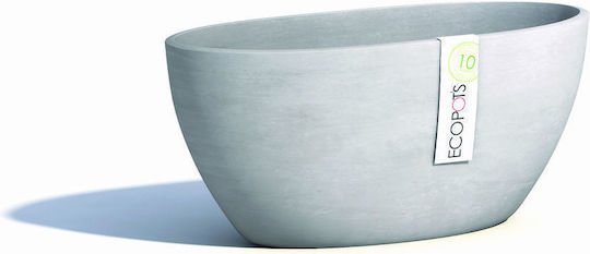 Ecopots Ghiveci Plastic Alb 13x30x13.5εκ.