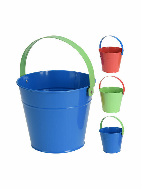Koopman Planter Metal Blue 16x16x13cm.