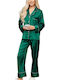 La Lolita Amsterdam Winter Women's Petrol Blue Pyjama Set Tiana