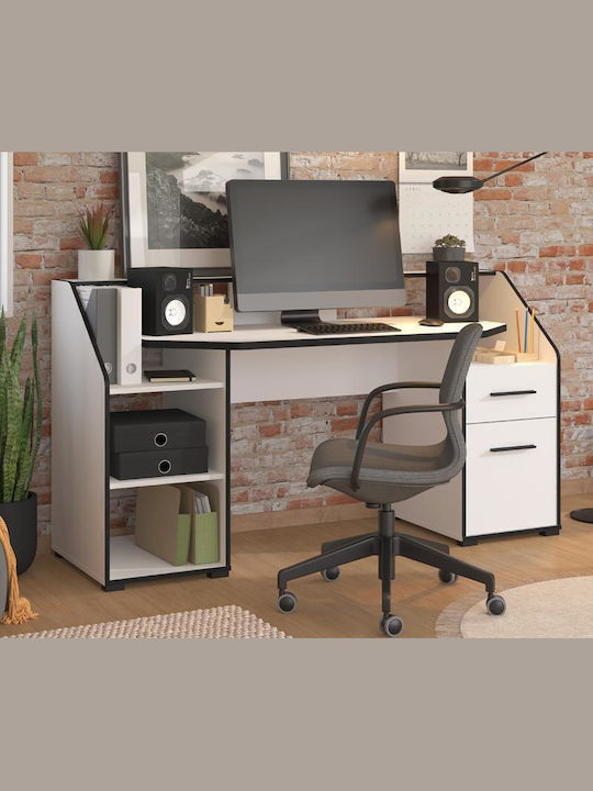 Γραφείο Bletchley Ξύλινο Λευκό 170x65x92.5εκ.