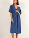 Harmony Summer Women's Robe Blue