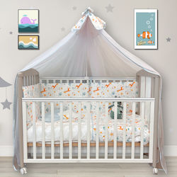Funna Baby Σετ Κούνιας Giraffe Λευκό 6τμχ