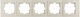 Mono Electric Switch Frame 5 Positions Vertical and Horizontal Installation in Beige Color 500-001737164