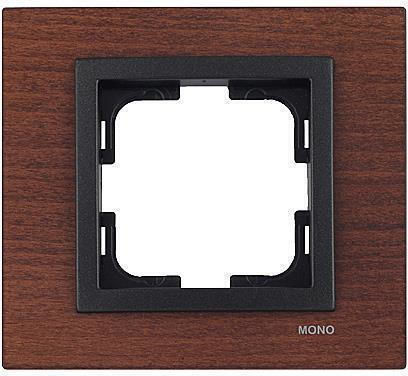 Mono Electric Πλαίσιο Διακόπτη 1 Θέσης Κάθετης και Οριζόντιας Τοποθέτησης σε Καφέ Χρώμα 500-008510160