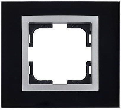 Mono Electric Switch Frame 1 Position Vertical and Horizontal Installation in Black Color 500-006720160