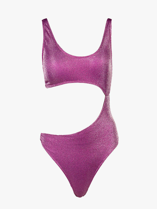 Luigi One-Piece Swimsuit with Padding Purple