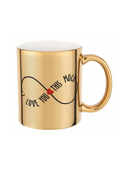 Koupakoupa I Love you Ceramic Cup Gold 330ml