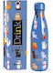 iDrink Blue Cats Μπουκάλι Θερμός Ανοξείδωτο BPA Free 500ml Μπλε