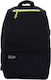 Total Gift Schulranzen Rucksack Junior High-High School Schwarz 24Liter