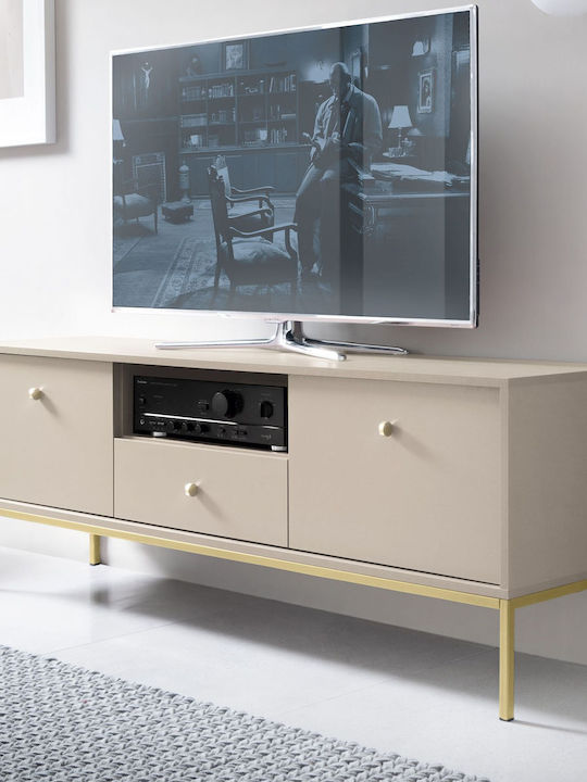 TV-Ständer Mono Beige + Gold M153.4xP39xH56cm