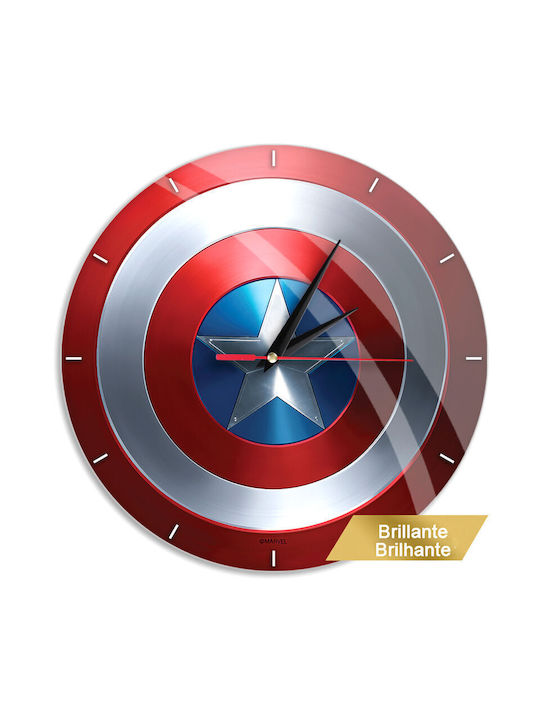 Marvel Wall Clock Plastic Red