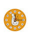 Koupakoupa Wall Clock Wooden Yellow Ø19cm