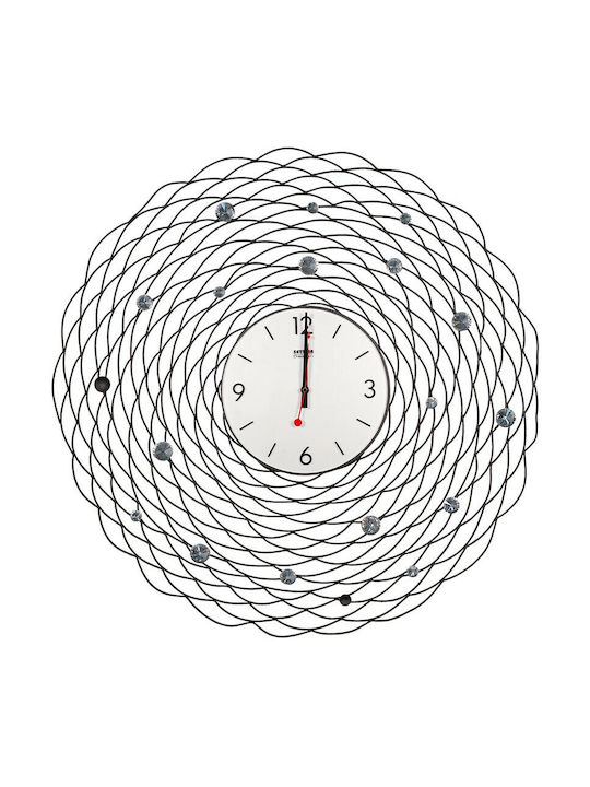 Wall Clock Metallic Silver Ø75cm