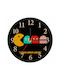 Wall Clock Wooden Black Ø20cm