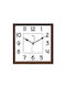 Wall Clock Wooden Brown 25x25cm