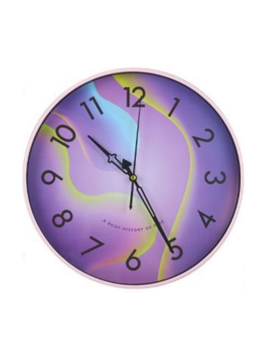 Wall Clock Plastic Purple