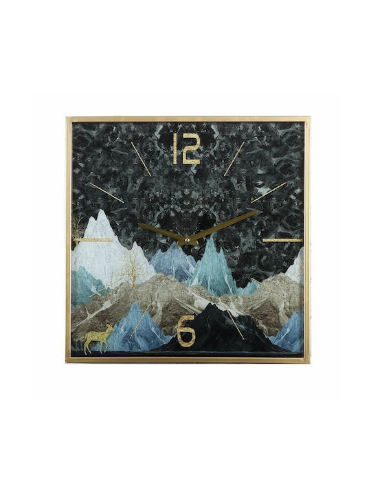 Wall Clock Metallic Multicolour 40x40cm