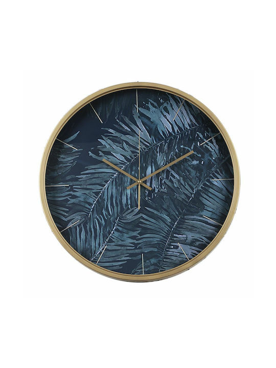 Wall Clock Metallic Petrol Blue Ø50cm