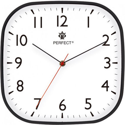 Perfect Wall Clock Plastic Black Ø28cm