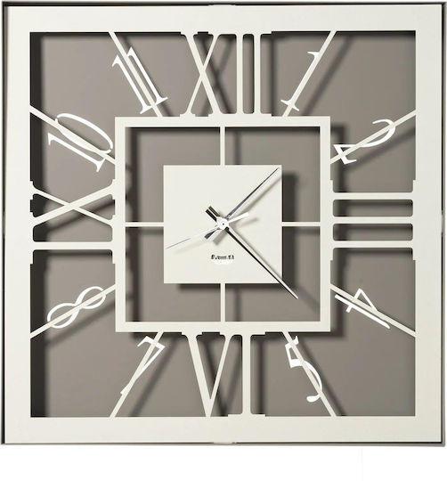 Arti E Mestieri Wall Clock Metallic Gray 50x50cm