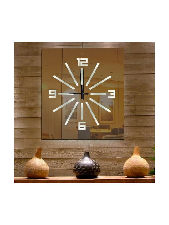 Ploumatos Wanduhr Spiegel Silber 104x112cm